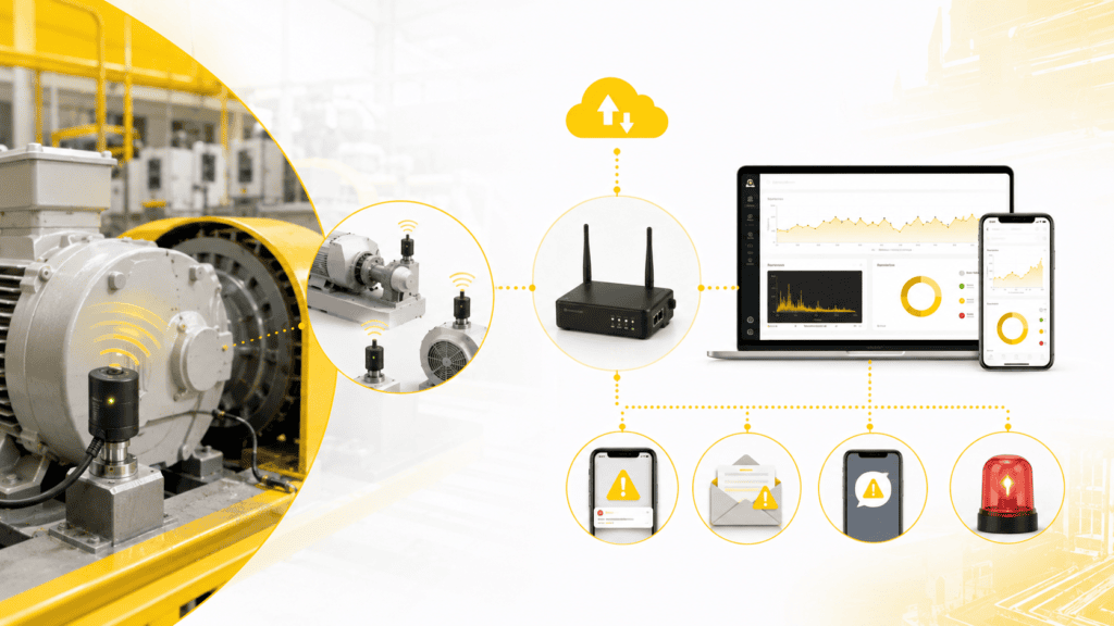 ระบบ Vibration Sensor ยุคปัจจุบันทำงานแบบ IoT