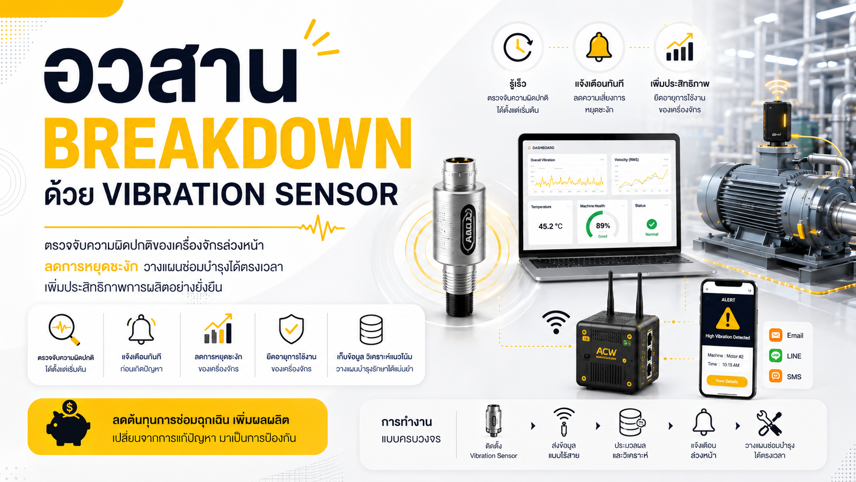 อวสาน Breakdown ด้วย Vibration Sensor